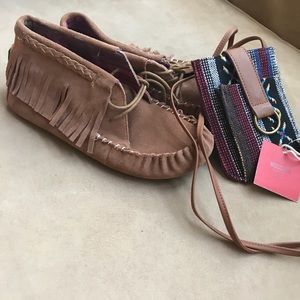 NWT Moccasins And Bag Bundle